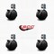 Service Caster 2'' Nylon Twin Wheel Caster with Brake and Corner Mount Bracket , 4PK SCC-GR02S50-NYS-B-716-4-CB90-4 - alternate 3